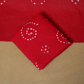 Pink - cotton hand kutch batik 3pc unstitched dress