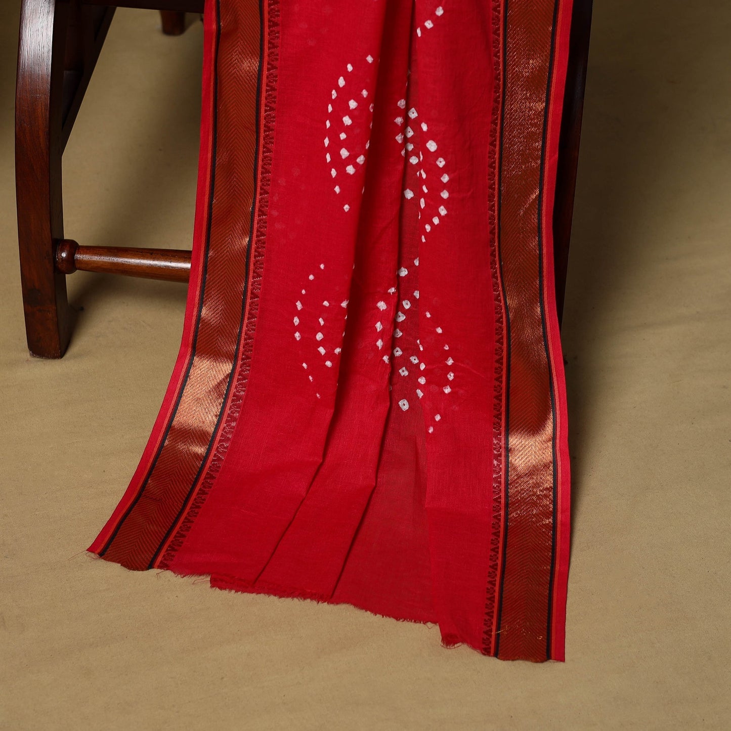 Pink - cotton hand kutch batik 3pc unstitched dress