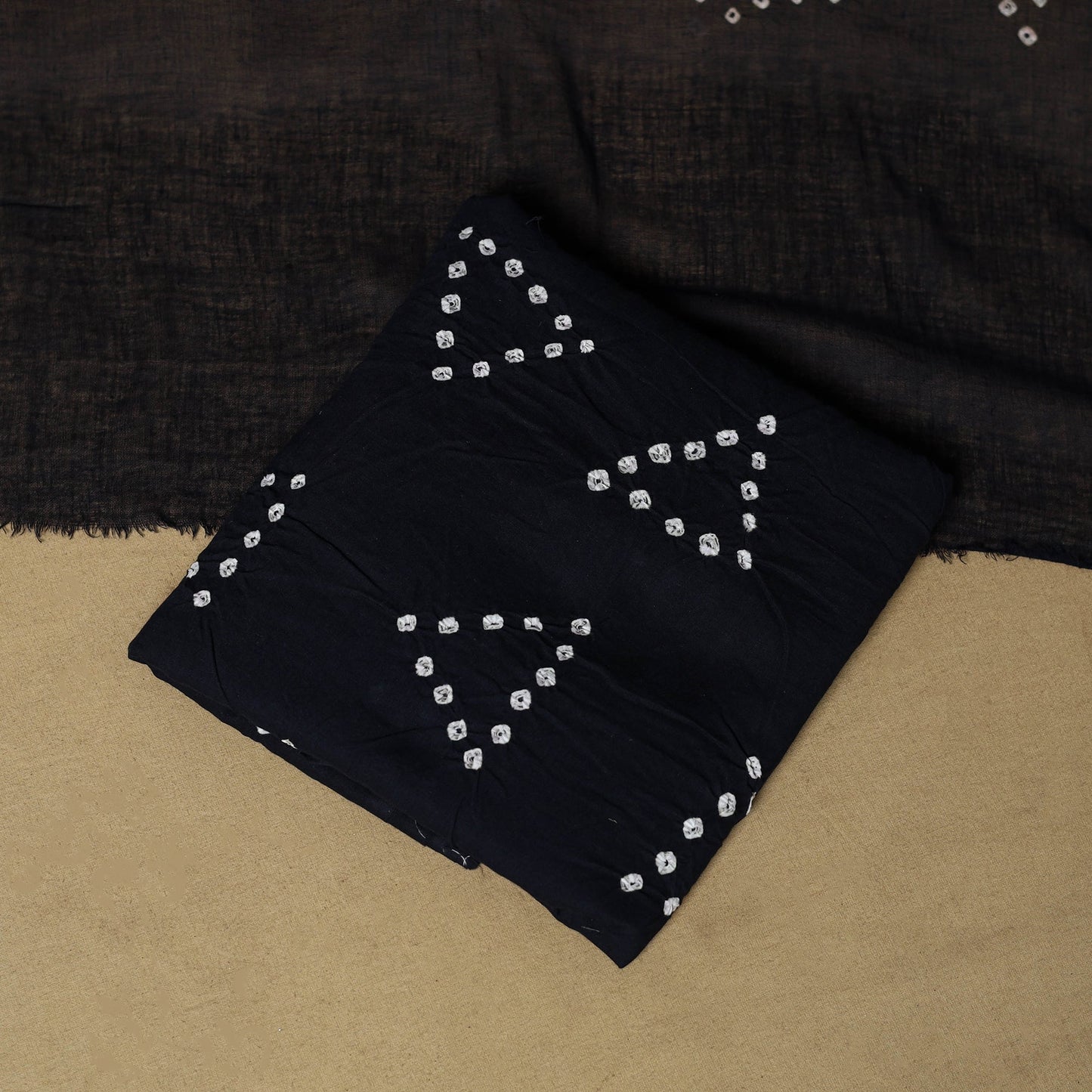 Pink - cotton hand kutch batik 3pc unstitched dress