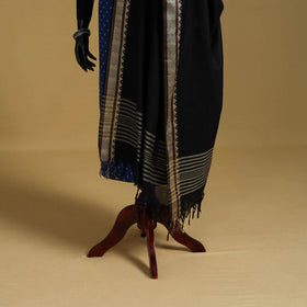 Black - cotton jacquard dupatta with thread border 30
