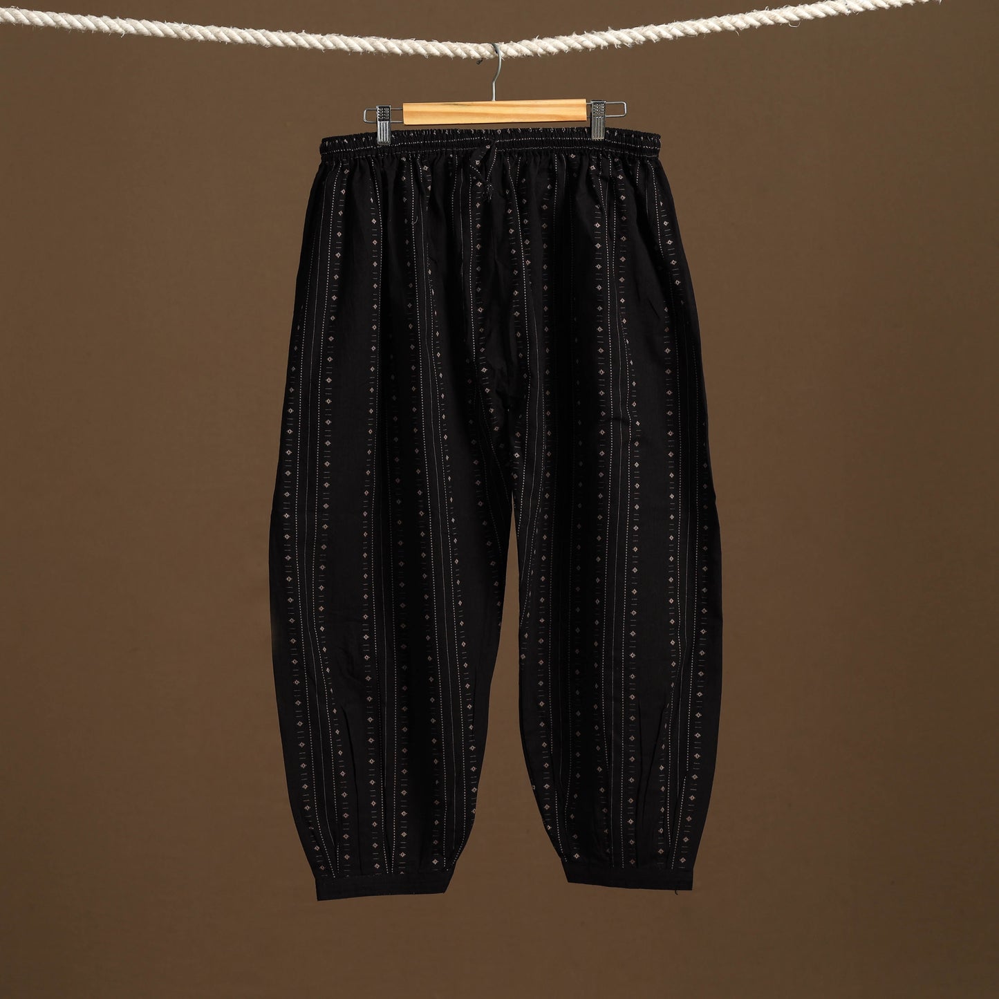 Black - cotton jacquard weave afghani salwar 13