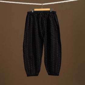 Black - cotton jacquard weave afghani salwar 13