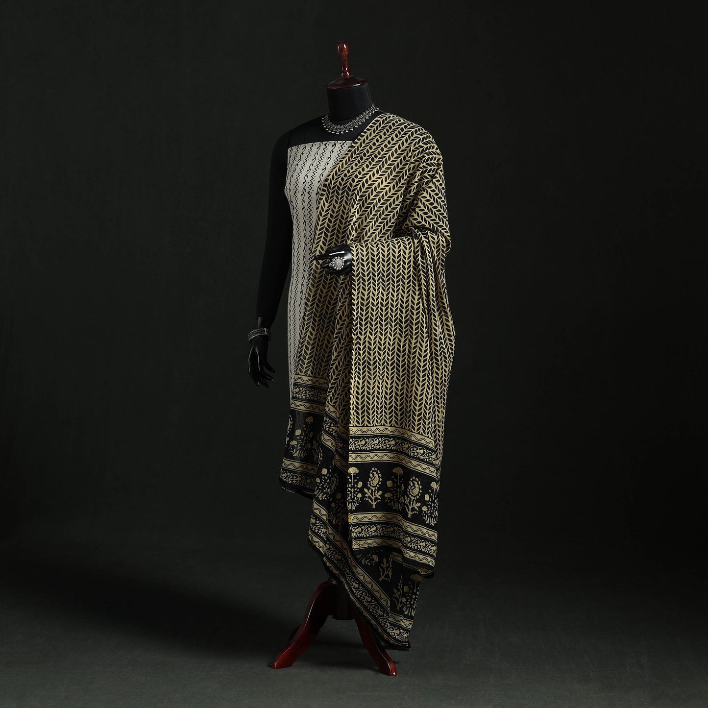 Cotton jaipur printed dupatta 08 - handcrafted