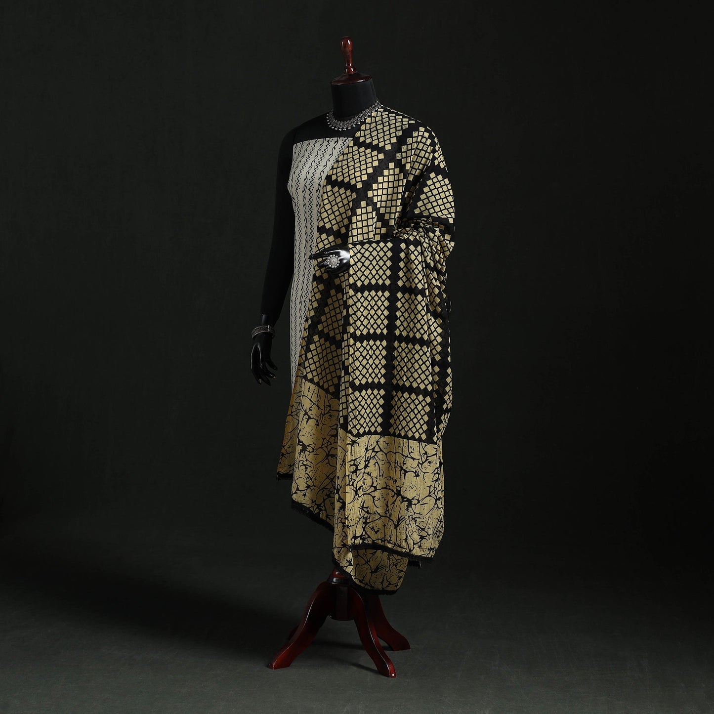 Cotton jaipur printed dupatta 12 - handcrafted