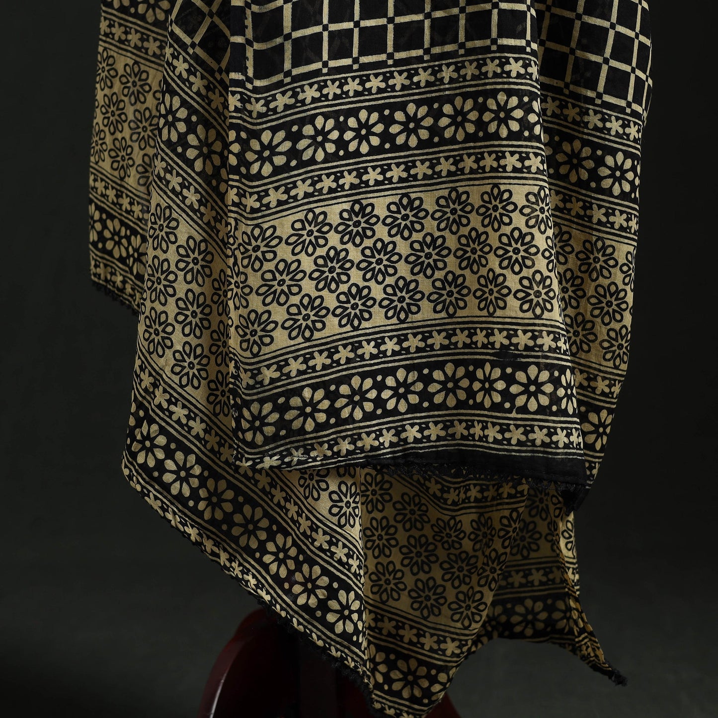 Cotton jaipur printed dupatta 15 - handcrafted