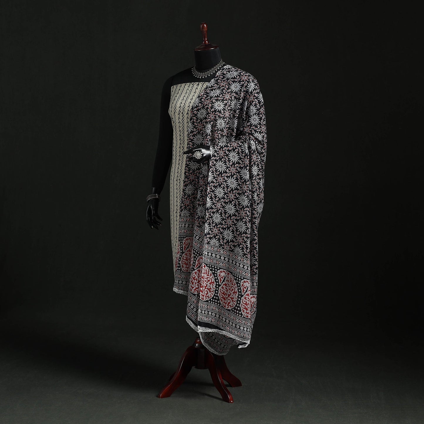 Cotton jaipur printed dupatta 27 - handcrafted