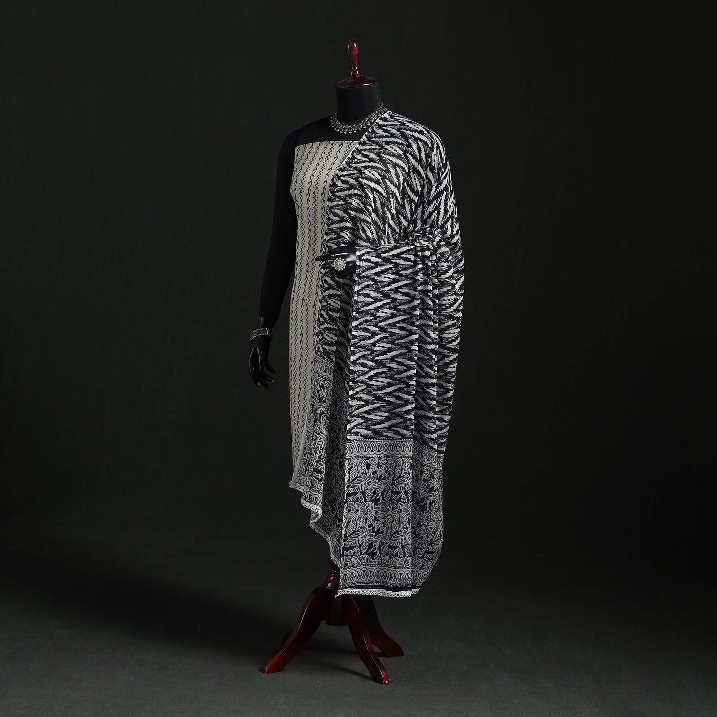 Cotton jaipur printed dupatta 28 - handcrafted