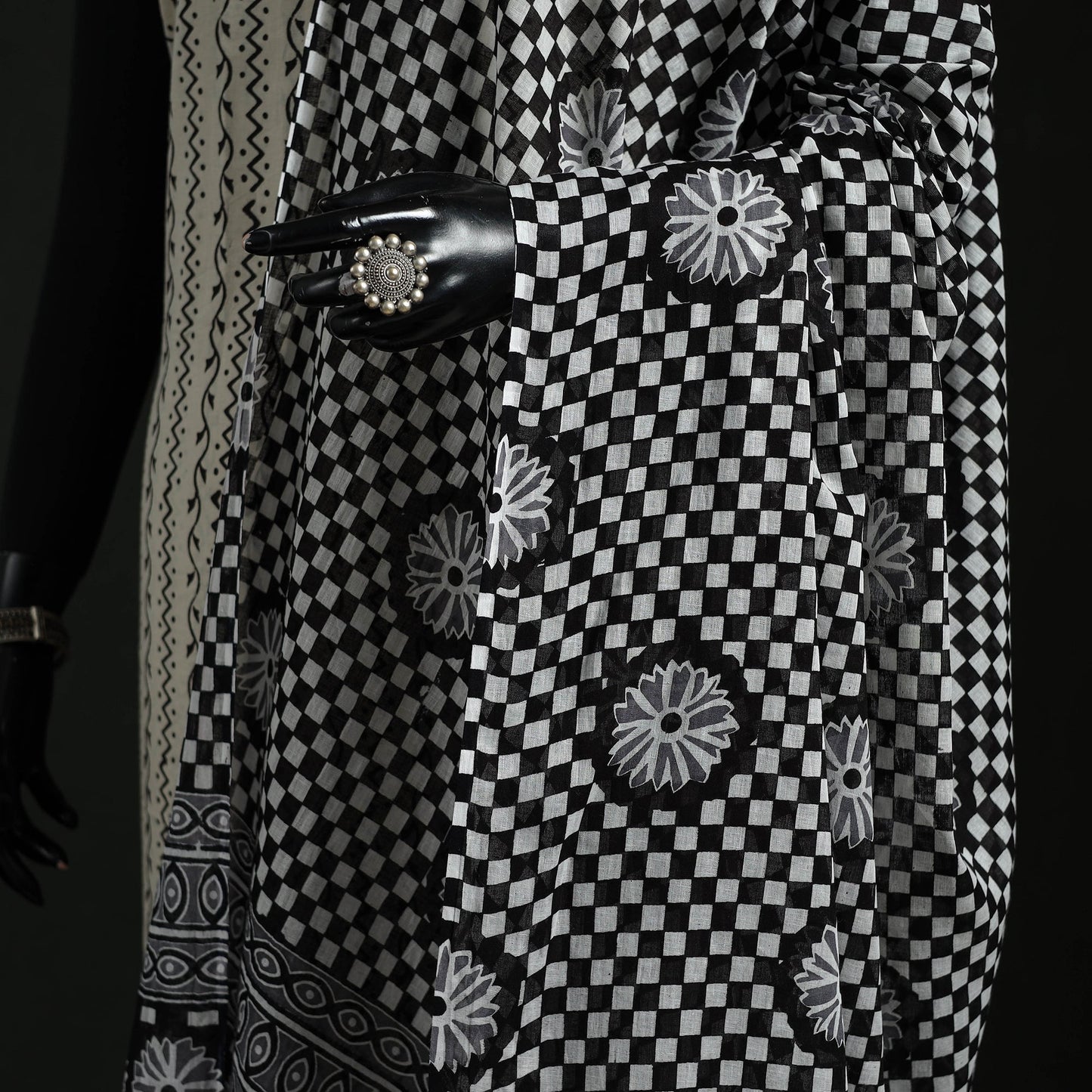 Cotton jaipur printed dupatta 39 - handcrafted