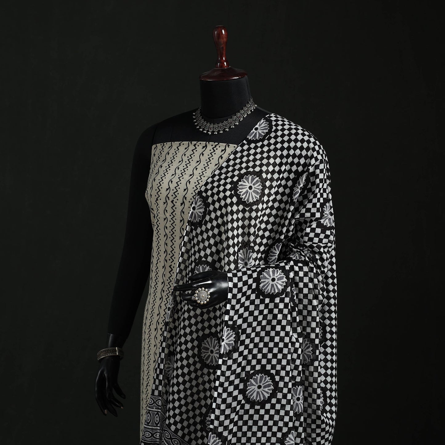 Cotton jaipur printed dupatta 39 - handcrafted