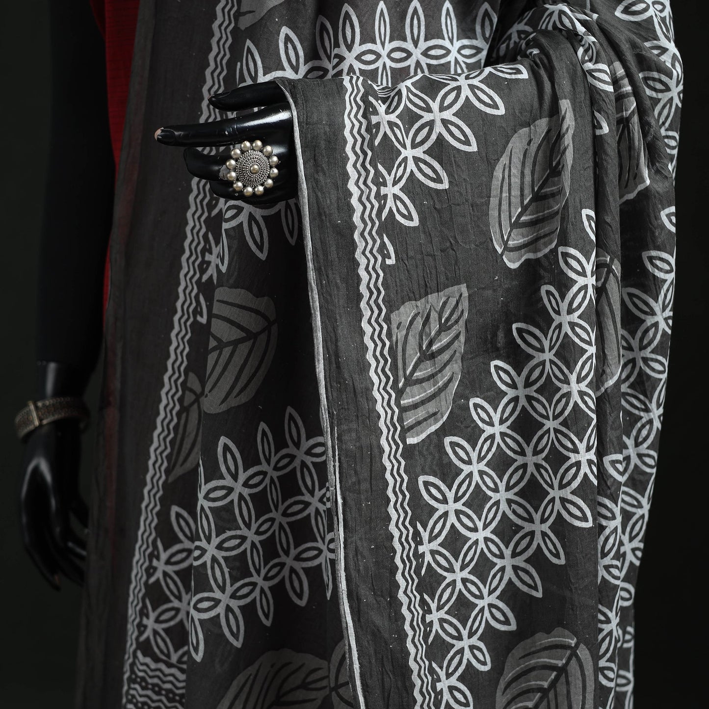 Cotton jaipur printed dupatta 70 - handcrafted