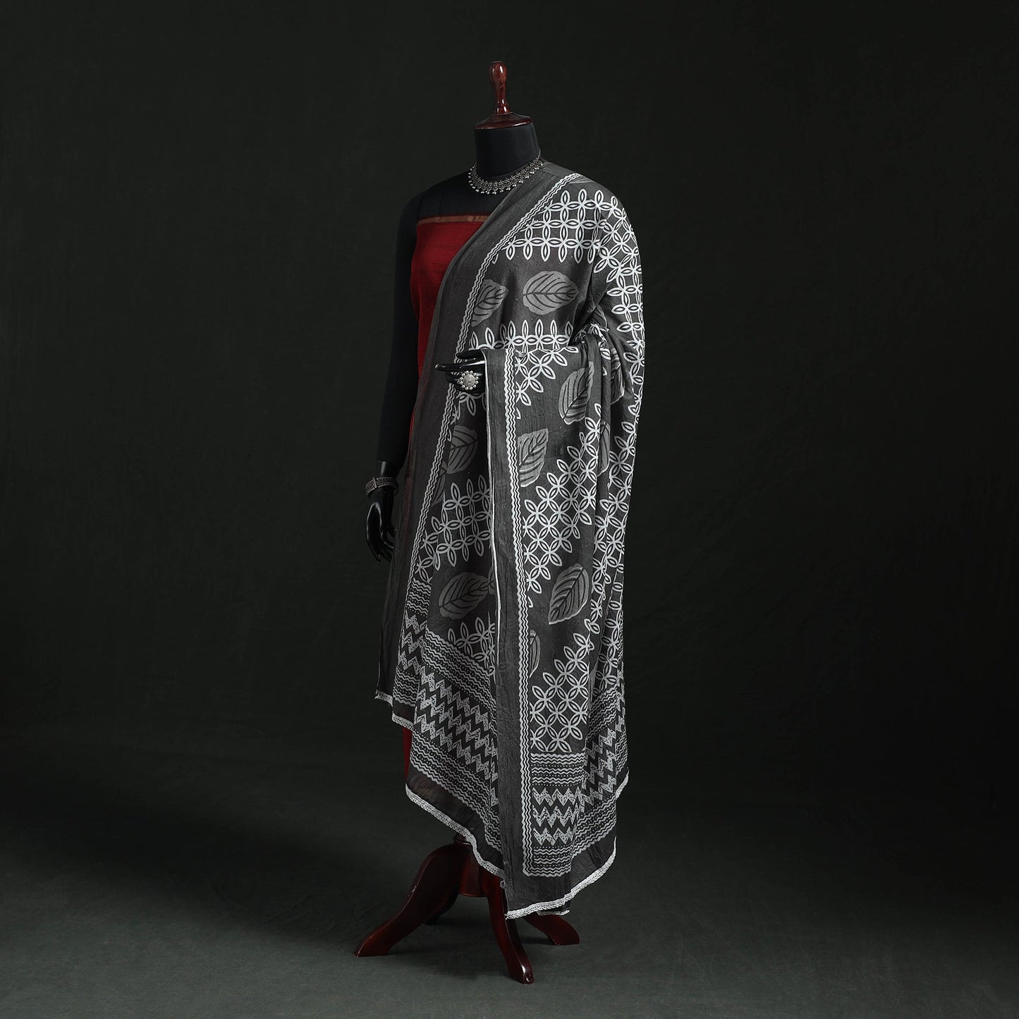 Cotton jaipur printed dupatta 70 - handcrafted