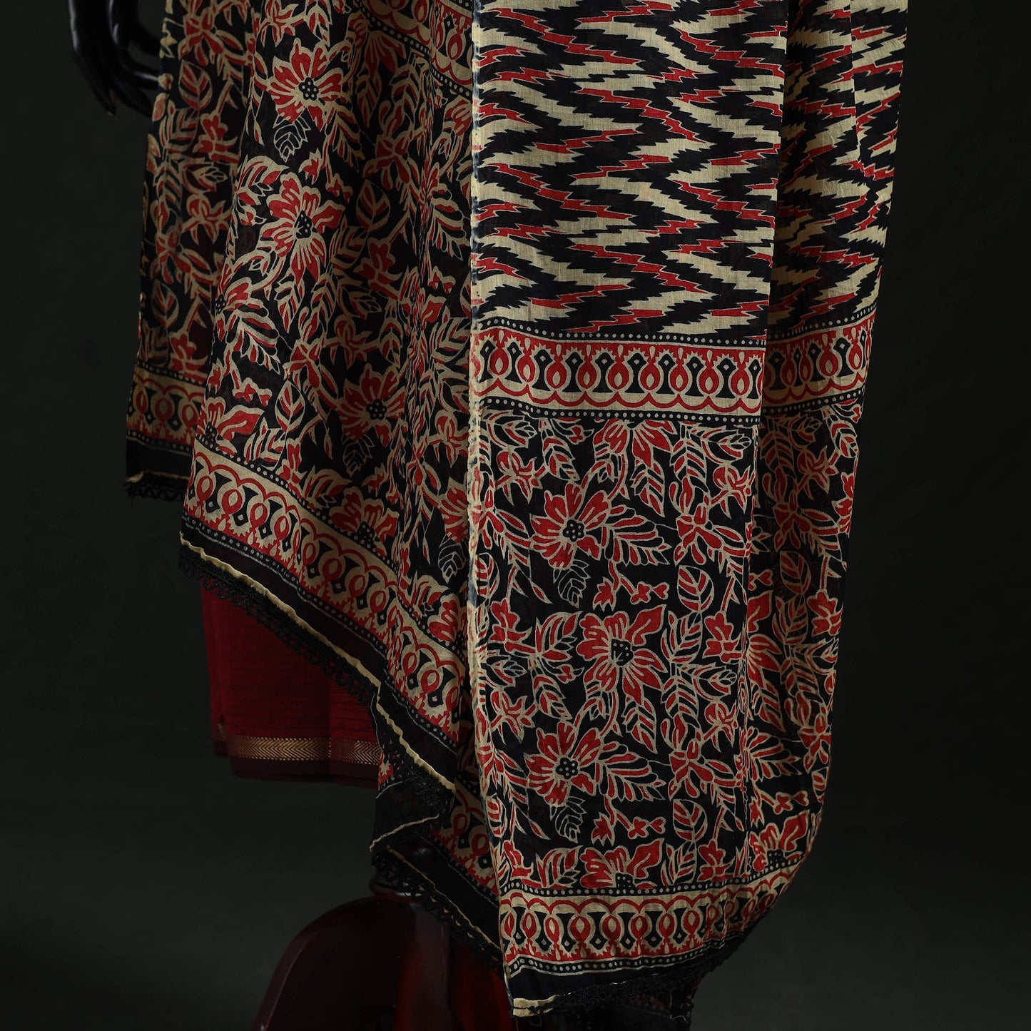 Cotton jaipur printed dupatta 76 - handcrafted
