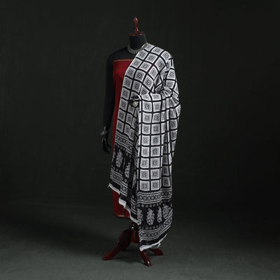 Cotton jaipur printed dupatta 83 - handcrafted