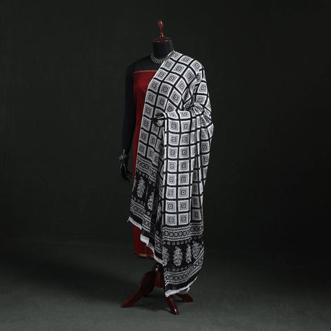 Cotton jaipur printed dupatta 83 - handcrafted