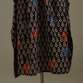 Black Ajrakh Block Print Cotton Kaftan (Long)