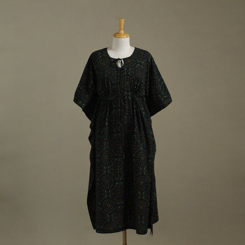 Black - cotton kaftan (long) 78 - handcrafted