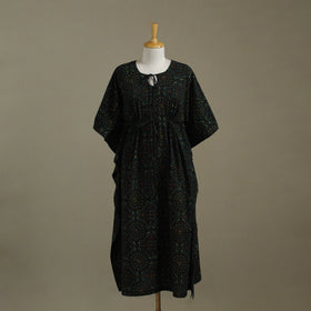 Black - cotton kaftan (long) 78 - handcrafted
