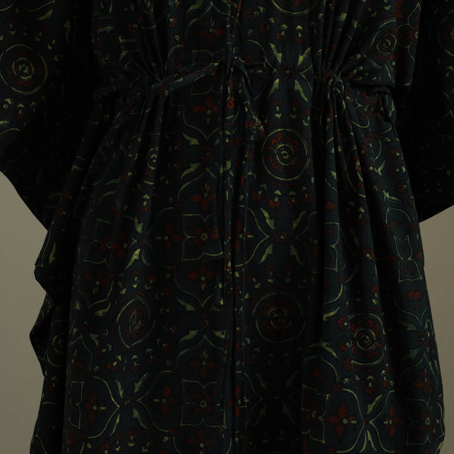 Black - cotton kaftan (long) 78 - handcrafted