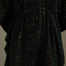 Black - cotton kaftan (long) 78 - handcrafted