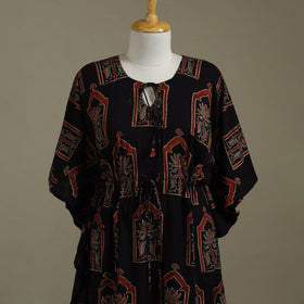 Black - cotton kaftan (long) 79 - handcrafted