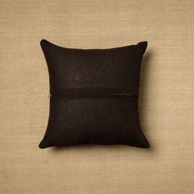  Black Block Print Cotton Kalamkari Cushion Cover