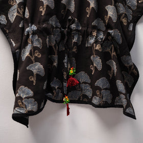 Black - cotton kids kaftan (3-4 years) 03 - handcrafted