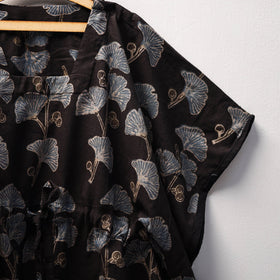 Black - cotton kids kaftan (3-4 years) 03 - handcrafted