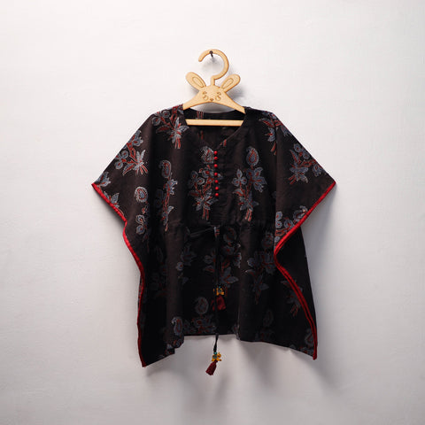 Black - cotton kids kaftan (3-4 years) 14 - handcrafted