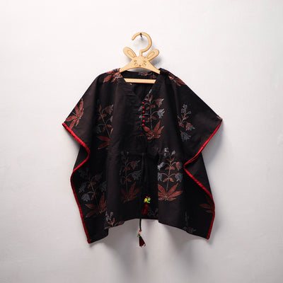 Black - cotton kids kaftan (3-4 years) 16 - handcrafted