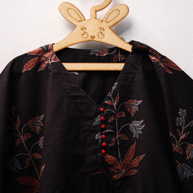 Black - cotton kids kaftan (3-4 years) 16 - handcrafted