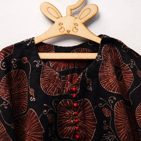 Black - cotton kids kaftan (3-4 years) 26 - handcrafted