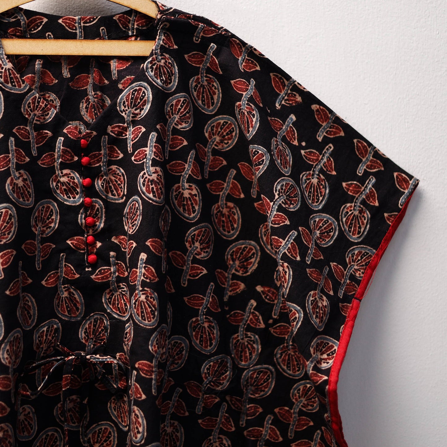 Black - cotton kids kaftan (3-4 years) 29 - handcrafted