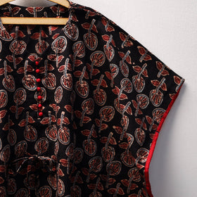 Black - cotton kids kaftan (3-4 years) 29 - handcrafted