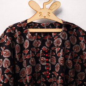 Black - cotton kids kaftan (3-4 years) 29 - handcrafted