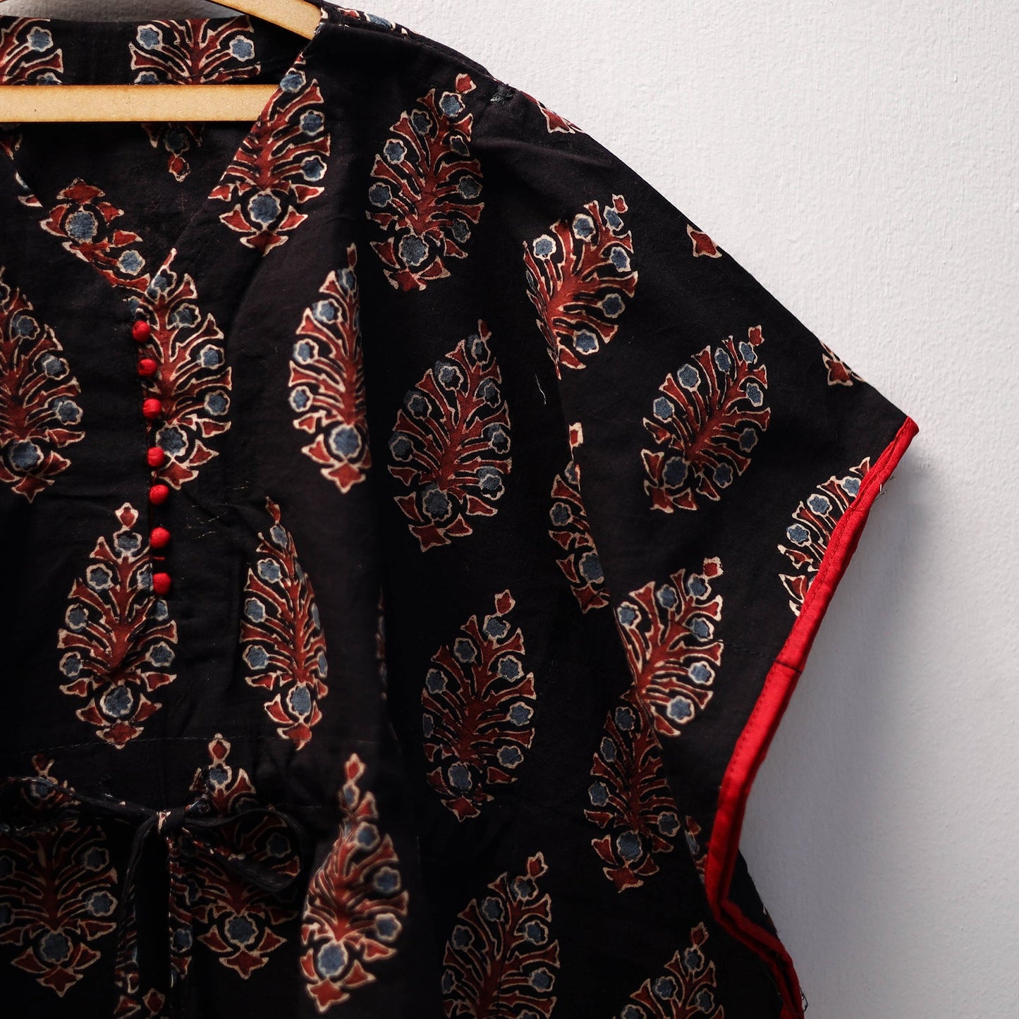 Black - cotton kids kaftan (3-4 years) 31 - handcrafted