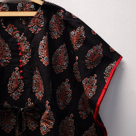 Black - cotton kids kaftan (3-4 years) 31 - handcrafted