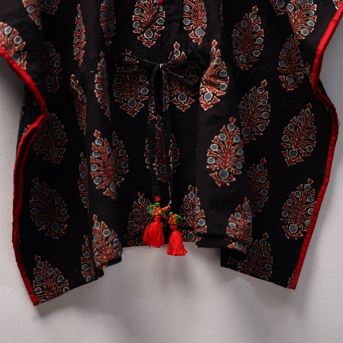 Black - cotton kids kaftan (3-4 years) 31 - handcrafted