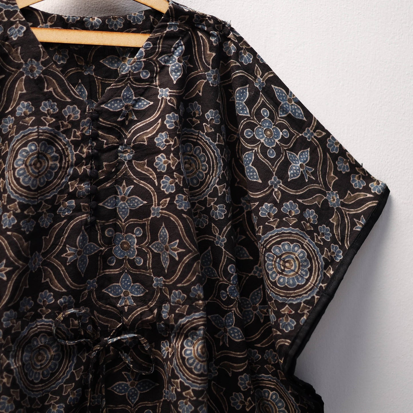 Black - cotton kids kaftan (3-4 years) 35 - handcrafted