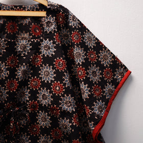 Black Ajrakh Block Print Cotton Kids Kaftan (3-4 Years)