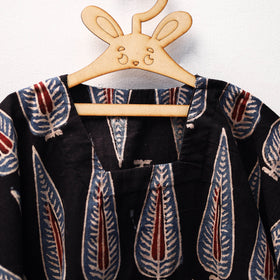 Black - cotton kids kaftan (3-4 years) 40 - handcrafted