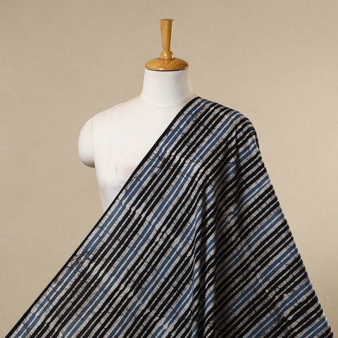 Black - cotton kutch batik fabric 20 - handcrafted