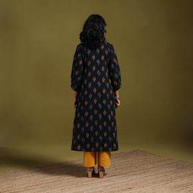 Cotton a-line pochampally ikat kurta for women 03