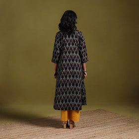 Cotton a-line pochampally ikat kurta for women 24