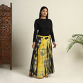 Buy Black Cotton Long Shibori Tie-Dye Skirt