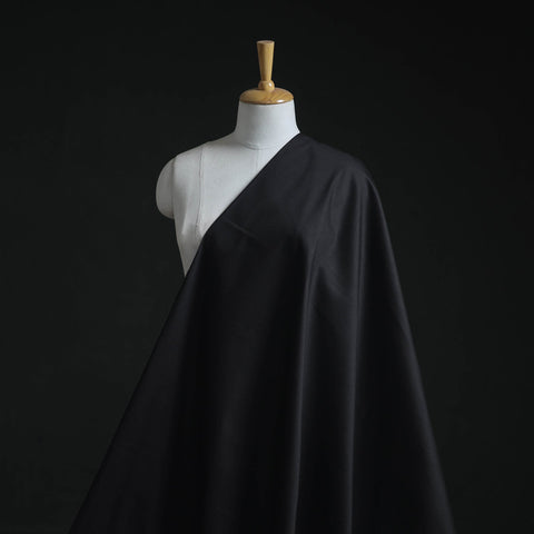 Black - cotton lycra plain fabric 05 - handcrafted