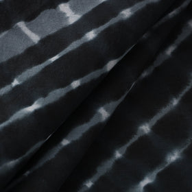 Black Cotton Mothra Tie-Dye Leheriya Fabric
