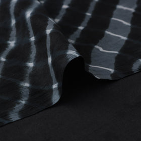 Black Cotton Mothra Tie-Dye Leheriya Fabric