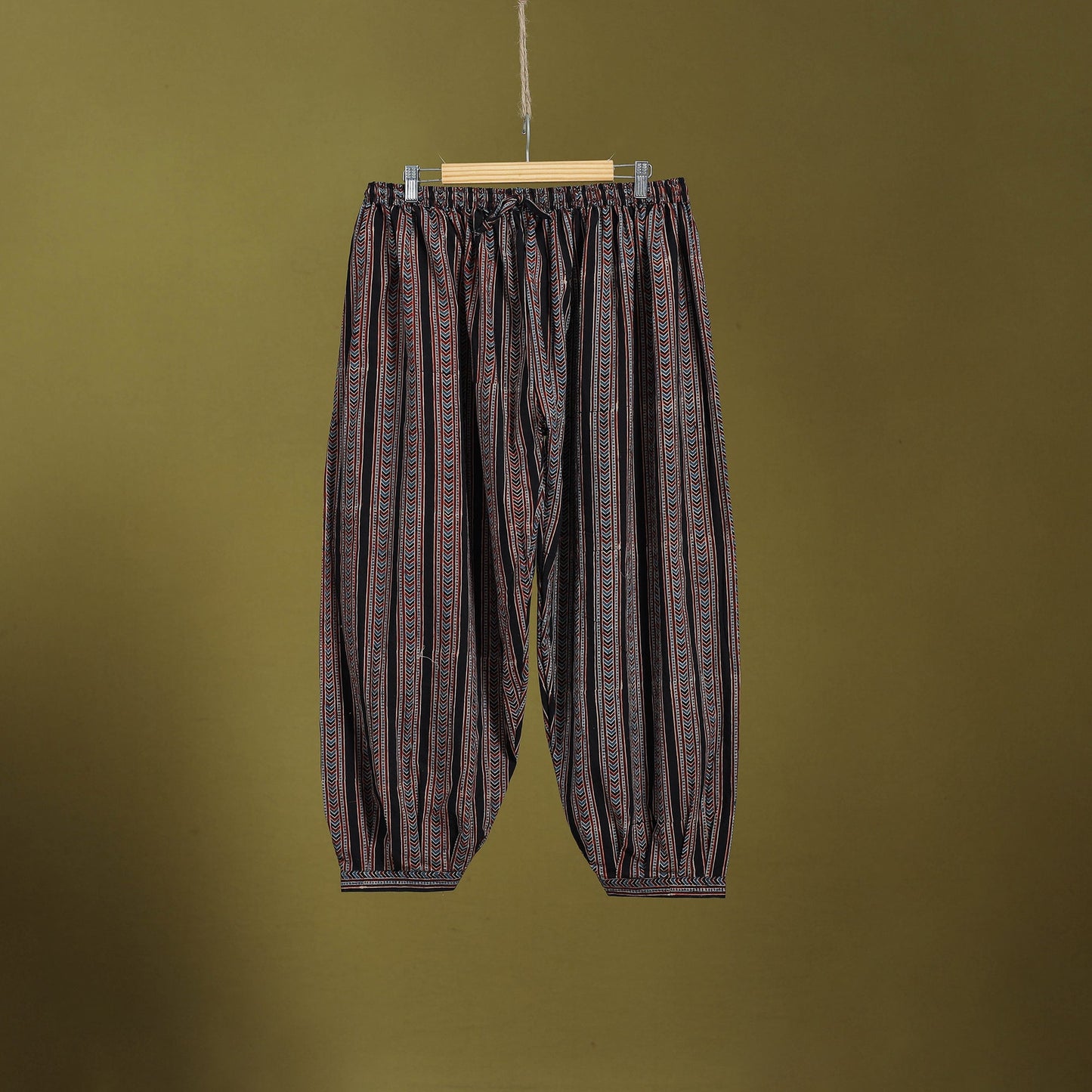 Black - cotton natural dyed afghani salwar 12 - handcrafted