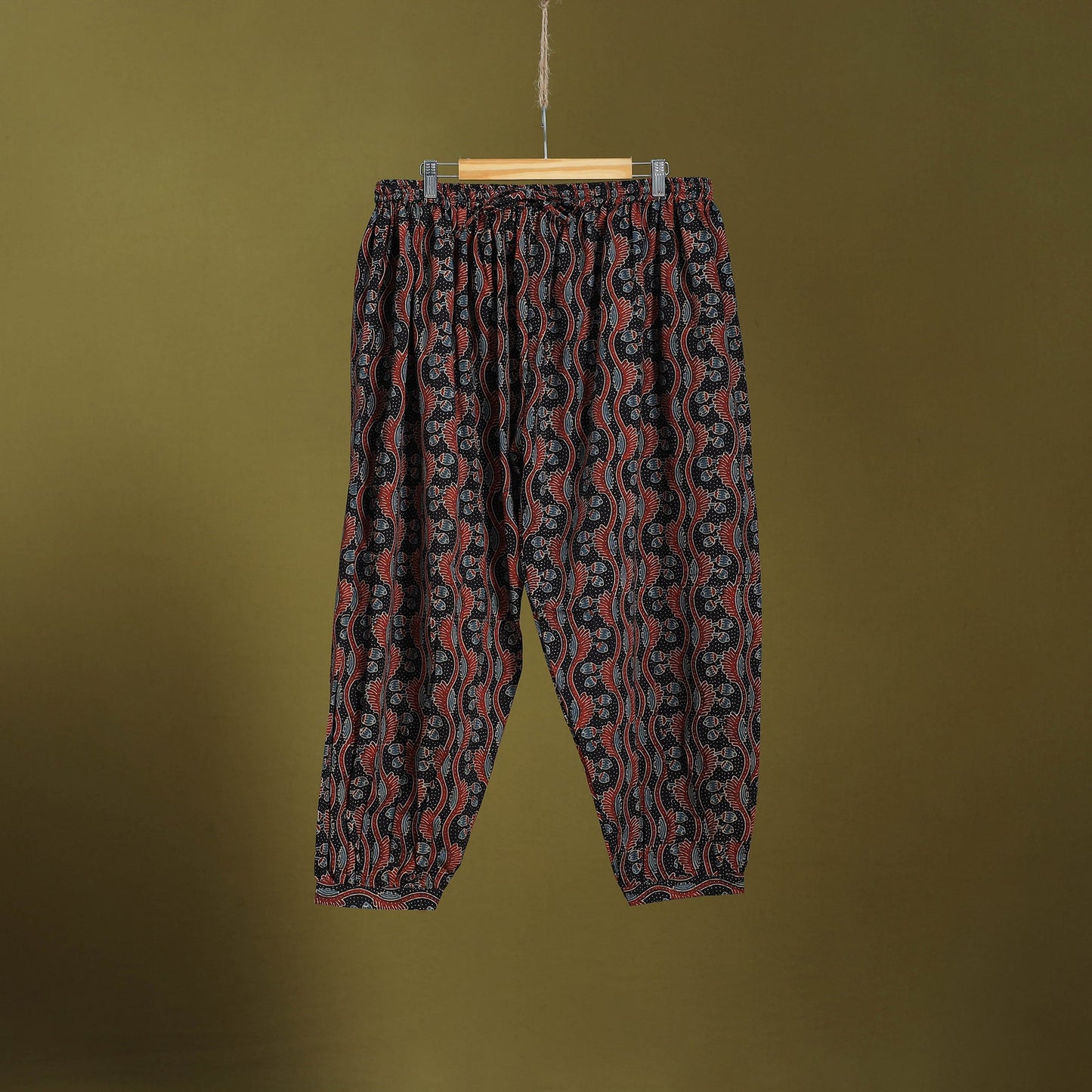 Black - cotton natural dyed afghani salwar 14 - handcrafted