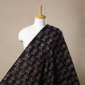  Block Print Cotton Natural Dyed Black Ajrakh Fabric